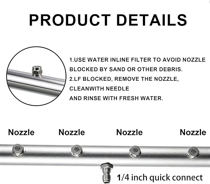 Hourleey Pressure Washer Undercarriage Cleaner, 16 Inch Power Washer Surface Cleaner, Undercarriage Water Car Broom Attachment with Extension Wand, 4000 PSI