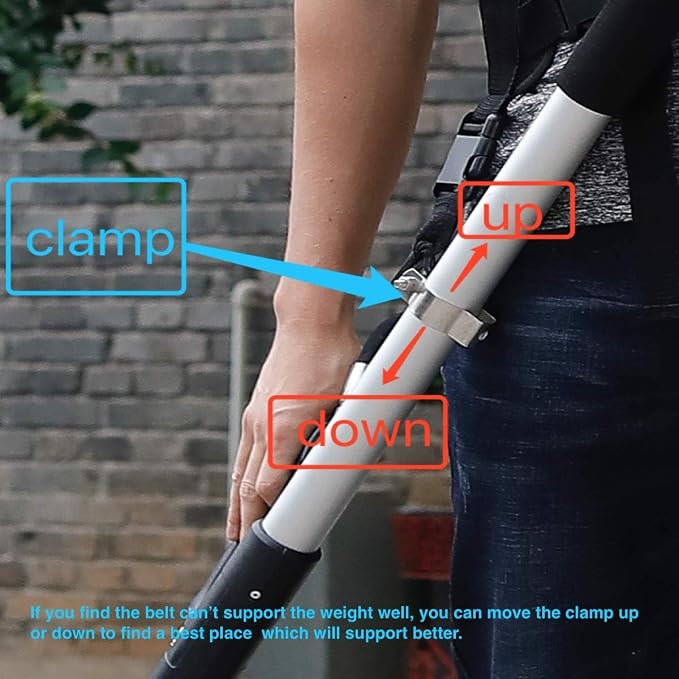 Pressure Washers Telescoping Extension Wand Commercial Grade 4000 psi Spray Pole with Support Belt Harness and Gutter Cleaner Attachment