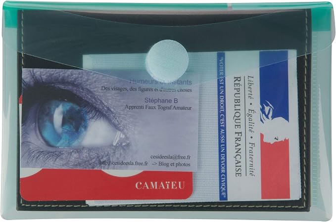 Tarifold Document Holders w/Closure, 6.25 in x 4.5 in, Assorted, 6 Pack | 6 reusable document holders, 6.25 inches x 4.5 inches, secure closure, assorted colors