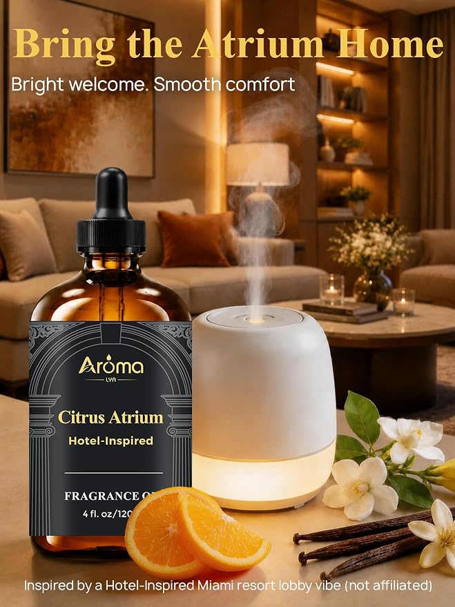 Hotel Collection Diffuser Oil - Citrus Atrium | Hotel-Inspired Miami Citrus Scent With a Rich Aroma and Long-Lasting Scent