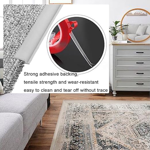 Self Adhesive Carpet Transition Strip with Edge Trim, Designed for Seamless Transitions from Carpet to Tile or Vinyl Floors, Perfect for Doorways.(Brown,22ft)