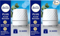 Febreze Plug Scent Booster in White, Continuous Scent Device Oil Diffuser, Compatible with Febreze Air Freshener Plug in Refills (Pack of 2)