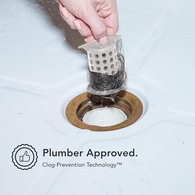 ShowerShroom the Revolutionary 2" Stand-Up Shower Stall Drain Protector Hair Catcher/Strainer, Gray , 1 Count ( Pack of 1)