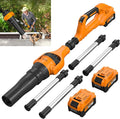 Alloyman Roof Gutter Cleaning from The Ground,40V Cordless Leaf Blowers | 55" extension pole, brushless motor,580CFM/180MPH,270° nozzle clean roof gutters safely from the ground with 2 batteries