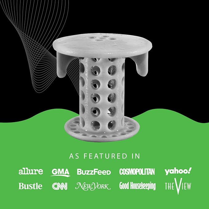 SinkShroom The Revolutionary Sink Drain Protector Hair Catcher/Strainer/Snare, Gray
