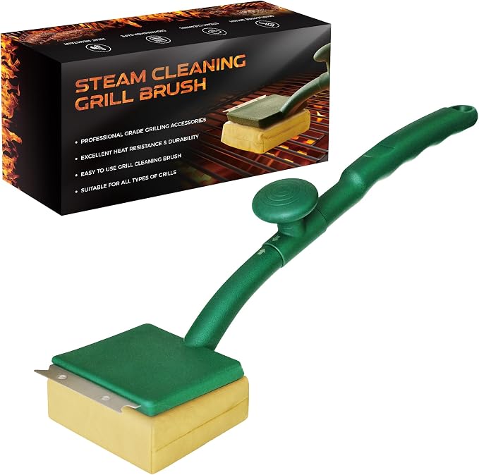 Grill Cleaning Brush (No Handle), Free/Safe Cleaning Head, Safe Replacement Cleaning Pad for Cast Iron/Stainless Steel Grates