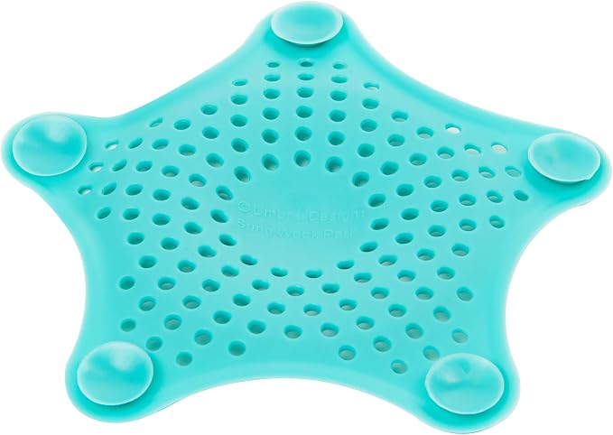 Umbra Starfish Drain Cover/Hair Catcher, Surf Blue (Pack of 3)