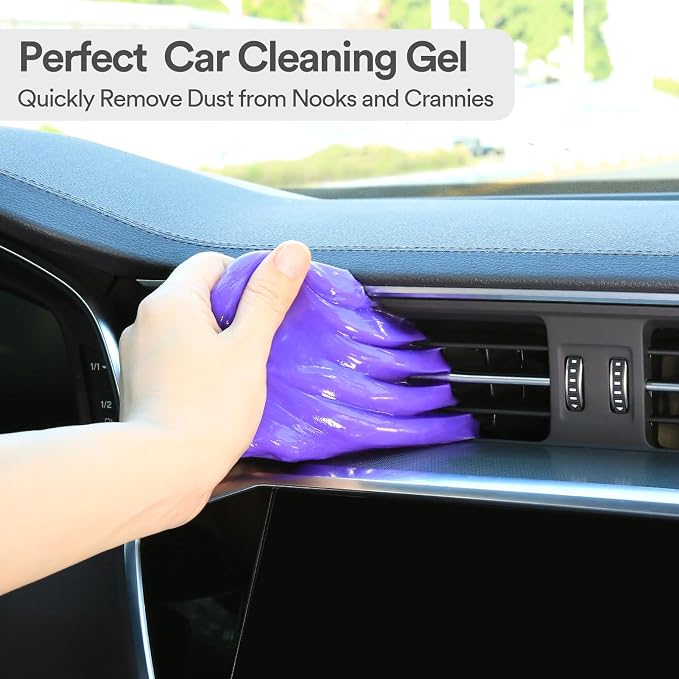 PULIDIKI Car Cleaning Gel Clean Putty, Universal Car Interior Cleaner Slime | Perfect Cleaning Kit Supplies, Auto Detailing Tools Accessories, Dust Remover Gifts for Men Women Purple (70g)