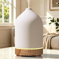 URPOWER 300mL Ceramic Essential Oil Diffuser Aromatherapy Diffuser for Home | Up to 10 Hrs High/Low Mist Settings Quiet Diffuser Humidifiers Ideal for Bedroom Living Room Office Scent Diffusion & Decor