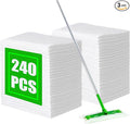 SUZZYVINE Dry Pads Refills 240 Count Dry Mop Refills for Floor Mopping and Cleaning, Dry Sweeping Cloths Dry Floor Cloths, Unscented, 7.87"x11.81"
