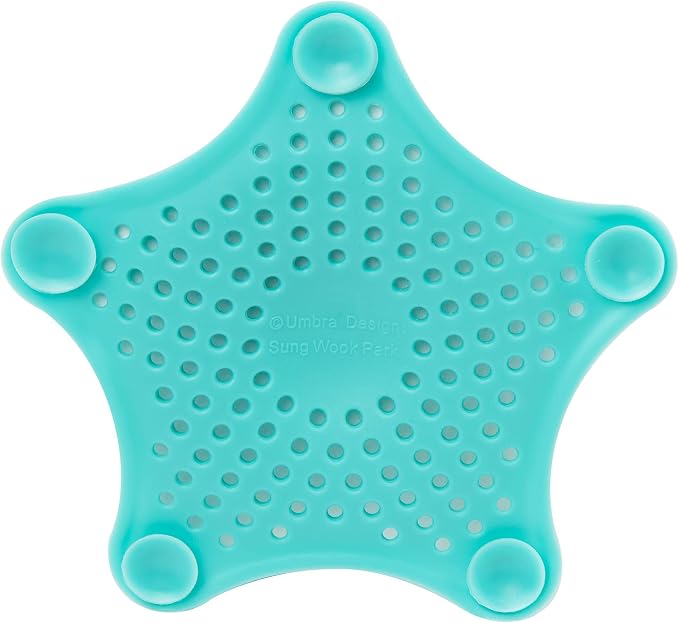 Umbra Starfish Drain Cover/Hair Catcher, Surf Blue (Pack of 3)