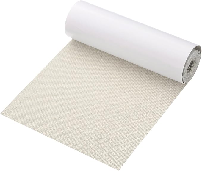 PATIKIL 70x6.2 Inch Linen Repair Tape, Repair Fabric Patch Self Adhesive Couch Patch Line Repair Patch for Furniture Sofa Car Seats Office Chairs, Khaki