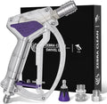 Short Pressure Washer Gun, Swivel Power Washer Gun 4060 PSI, Stubby Pressure Washer Gun with 3/8" Smooth & 1/4" Quick Connector Coupler Compatible with Hose Foam Cannon Car Wash Foam Gun