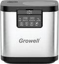 Growell 4L Electric Composter for Kitchen, Countertop, Indoor Compost Bin | Dual Carbon Filter, LED Touch Panel, Auto-Clean, Long-Life Brushless Motor, <40dB, Visible Window, Food Wast Recycler, Silver