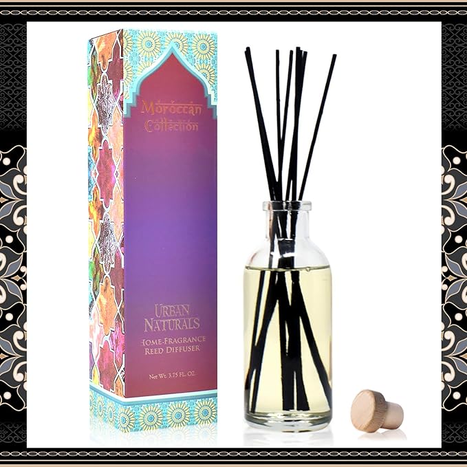 Reed Diffuser Set, Moroccan Amber - Bathroom Shelf Décor