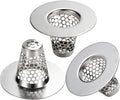 Bathroom Sink Drain Strainers for 1.1"-1.25" Depth Than 1.3" Drain Hole Catcher for Bathroom Sink,Laundry, Utility, RV Sink.Small Conical Bathroom Sink Strainer Basket
