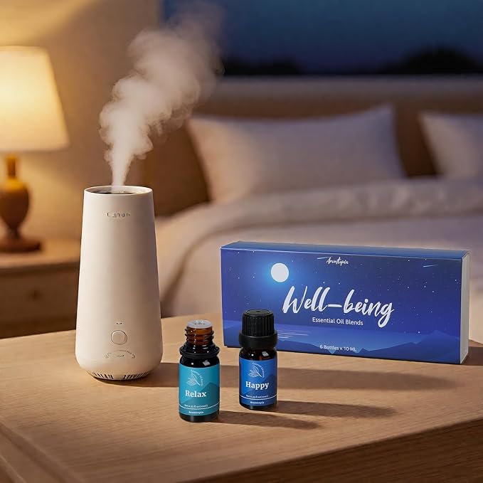 Aromtopia- Well-Being Essential Oil Blend Set, 6 * 10ml Diffuser Oils | Essential Oils for Diffuser, Candle Soap Making Scents