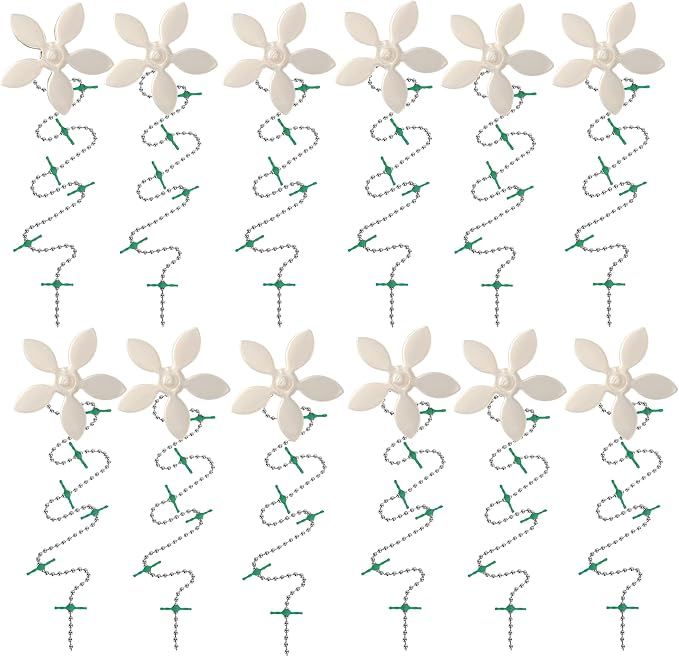 DrainWig Shower Drain Hair Catcher – Disposable Bathroom Hair Trap, Easy to Install in Shower Drain Cover, Helps Prevent Clogs – As Seen on Shark Tank – White Flower (12-Pack)