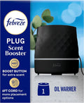 Febreze Plug in Scent Booster Air Freshener Oil Diffuser Black | Black Plug-in oil diffuser. Boosts scent for 40 mins. Long cord for flexible placement. Fits every home. Starter kit only.