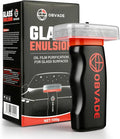 Car Glass Oil Film Cleaning Brush Kit, Windshield Cleaner Tool with Cleaning Emulsion for Auto Windshield Window Mirror, Improve Glass Clarity for Daily Driving