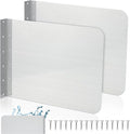 Therwen 2 Pcs Stainless Steel Side Splash Guard for Sink 20 x 12 Inch Wall Mount Guard with Screws Commercial Restaurant Hand Sink and Compartment Prep Sink Kitchen Sink Splash Protector Supply