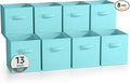 Sorbus 13 Inch Storage Bins - Sturdy Collapsible Fabric Storage Cubes with Handle - 8 Foldable Baskets for Organizing Clothes, Toys, Books - Storage Baskets for Shelves, Closets