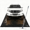 8'6" x 22' PVC Waterproof Garage Floor Mat with Floor Squeegee | Heavy Duty 1300D PVC Containment Mat, Waterproof Protection from Snow, Rain and Mud for Cars