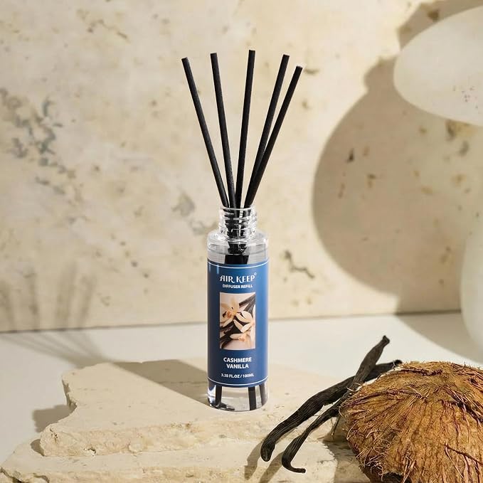 Reed Diffuser Oil Refill/Cashmere Vanilla/3.38 oz / 1 Pack/Air Freshener & Aromatherapy Essential Oil Blend for Home Fragrance – Scented Refill Oil for Bathroom, Bedroom & Home Decor
