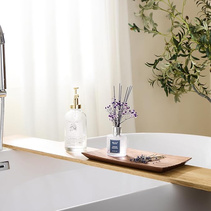 Reed Diffuser Set,3.38 fl oz (100 ml) - Lavender Eucalyptus Oil Diffusers with 8 Reed Sticks, Home Fragrance Reed Diffuser for Bathroom Shelf Decor