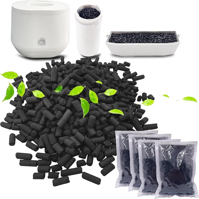 4 Pack Odor Absorbing Carbon Filter Refills for Lomi Smart Waste Composter | 12-month Supplement, Replacement Activated Charcoal Filters Compatible with Kitchen Electric Countertop Compost Bin