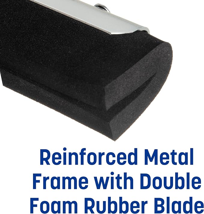 SPARTA Double-Foam Floor Squeegee, 22 Inch, Black | Soft Double-Foam Rubber, Reinforced Metal Frame, Smooth, Uneven and Grouted Floors