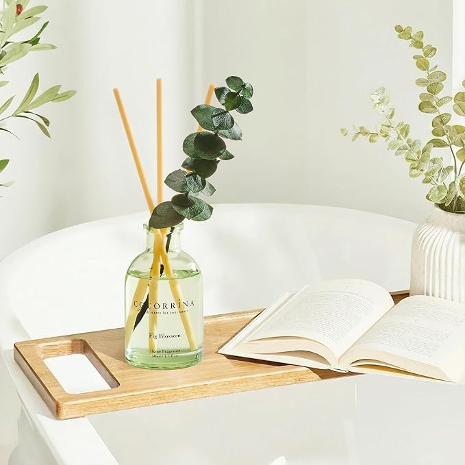 Reed Diffuser Set of 3 with Dried Eucalyptus for Home & Office | Clean Linen/White Pine/Fig Blossom Scents, Aromatherapy Scented Oil Diffusers, 1.7 oz Each, Total 5.1 oz