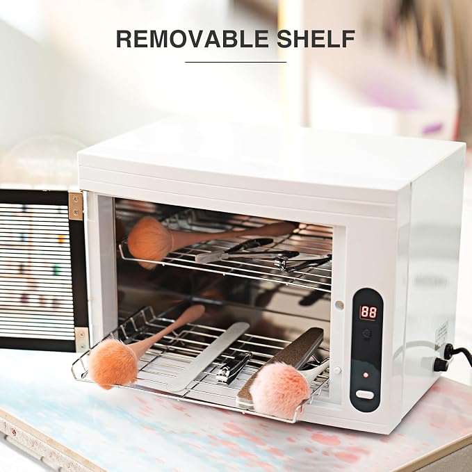 17L UV Sanitizer Cabinet Nail Tool Cleaner for Salon Beauty Tool | UL Certification &CE authentication/stainless steel materials/ 245nm UV sanitizer lamp/ Use Widely/ simplicity of operator