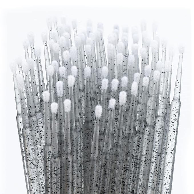 G2PLUS Micro Swabs, 500PCS Disposable Micro Applicator Brushes and Swabs | Black Tips for Lash Extension Prep, Nail Art Cleanup, Makeup Correction, Detailed Beauty Work and Professional Salon Use