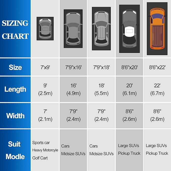 Garage Floor Mat(8'6"x22'), PVC Containment Mat with Rubber Wiper | Non-Slip, with a Rubber Wiper and Stay Put Corners, Waterproof Protection from Snow, Rain and Mud for Cars, SUV, Trucks