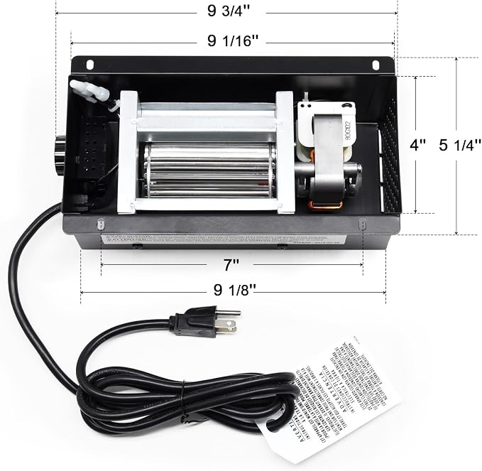 Criditpid PBAR-2427 Fireplace Blower Fan Kit for Pleasant Hearth Vent Free Stove or Wood Burning Stoves, Blower for GHP Group Pleasant Hearth VFS2-PH30DT, VFS2-PH20DT, VFS-PH20DT, VFS-PH30DT Fireplace