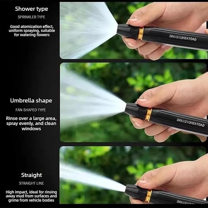 2026 High Pressure Power Washer Nozzle with Metal Connector Set, Heavy Duty Garden Hose Sprayer & Pressure Washer Hose Attachment for Car Washing & Outdoor Cleaning Accessory