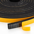 39 Feet Weather Stripping Door Seal, 1/4" Wide X 1/8" Thick Door Seal Strip High Density Foam Tape Adhesive Strip for Door Soundproofing,Window Insulation (1/4" x 1/8" x 39FT,Black)