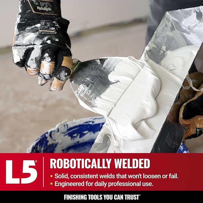 8" All Stainless Steel Joint Knife - LEVEL5 | Professional Grade Putty Blade, Premium Polished All-Metal, Precision Ground Edge, Ergonomic, Corrosion Resistant | 5-408
