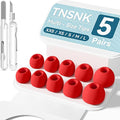 5 Pairs Replacement Ear Tips for AirPods Pro 3(White) | with Noise Reduction Hole,Built-in dust Guard Screen Silicone Ear Tips with Cleaning Pen - 5 Sizes(XXS/XS/S/M/L)
