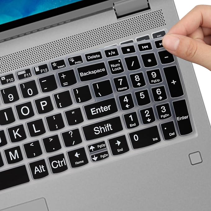 Large Print Keyboard Cover for Lenovo Yoga 7i 15.6" 16", IdeaPad 3/IdeaPad 3i 15.6 17.3, IdeaPad 5/IdeaPad 5i 15.6 17.3, IdeaPad Flex 5/Flex 5 15.6, Yoga Slim 7 15, IdeaPad Slim 7 15.6, ThinkBook 15