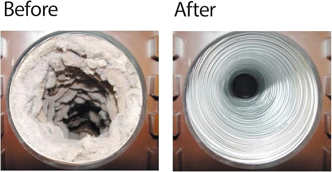 Dryer Vent Duct Cleaning Kit - Gardus RLE208 LintEater Pro Rotary Dryer Vent Cleaner Kit, Removes Lint, Extends Up to 12’, Dryer Duct Cleaning Kit, Forward & Reverse Cleaning, Air Duct Cleaning Tools