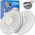 zaa Shower Drain Hair Catcher, Upgraded 2 Pack Premium Silicone Drain Protector & Shower Drain Cover for Regular Floor Drains of Shower Room, Bathroom, White