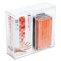 IneVibe 2 Compartment Hygiene Holder with Lid for Home or Office (Double) | Double Acrylic Dispenser For Hairnets, Glove Boxes, Face Masks, Plastic Bags, Tissue Boxes, Medical- Countertop or Wall Mount