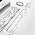 Mouse Pad with Wrist Rest, Soft Cloud Gel Keyboard Mouse Pad Set with Hand Wrist Support, Cute Non Slip Office Desk Accessories for Comfort/Pain Relief/Computer/Laptop (Clear Cave)