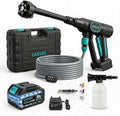 Garvee 20V Cordless Pressure Washer, 4.0Ah Battery & Charger, Brushless Portable Power Washer with 6-in-1 Nozzle, 26FT Self-Priming Hose for Car Patio Garden Shower Cleaning