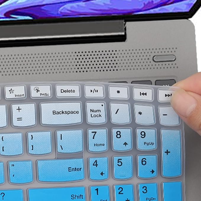 Keyboard Cover for Lenovo Yoga 7/Yoga 7i 15.6" 16", 2025-2022 IdeaPad 5/IdeaPad 3/IdeaPad 5i/IdeaPad 3i 15.6 17.3, Lenovo Flex 5 15.6, Yoga Slim 7 15, ideaPad Slim 7 15.6, ThinkBook 15/15p G2 G3 G4…