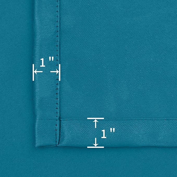 BGment Peacock Blue Blackout Curtains 90 Inch Length for Living Room - Thermal Insulated Drapes with Rod Pocket Darkening Privacy for Bedroom Dining, 52 x 90 Inch, 2 Panels