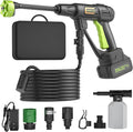 Cordless Pressure Washer, Handheld Portable Battery Cordless Power Washer | Pure Copper Motor, 23FT Elastic Hose, 6-In-1 Nozzle, Lightweight Car Washer with Foam Pot for Car Home Outdoor Patio Garden
