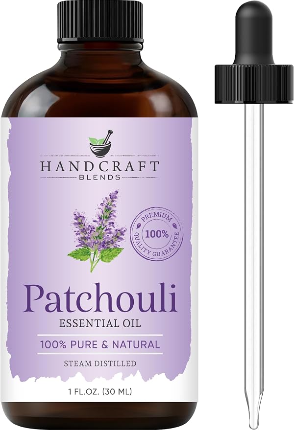Handcraft Blends Patchouli Essential Oil – 1 Fl Oz – 100% Pure and Natural – Premium Grade Essential Oil for Diffuser and Aromatherapy, Skin, Massage, Candle and Soap Making Fragrance